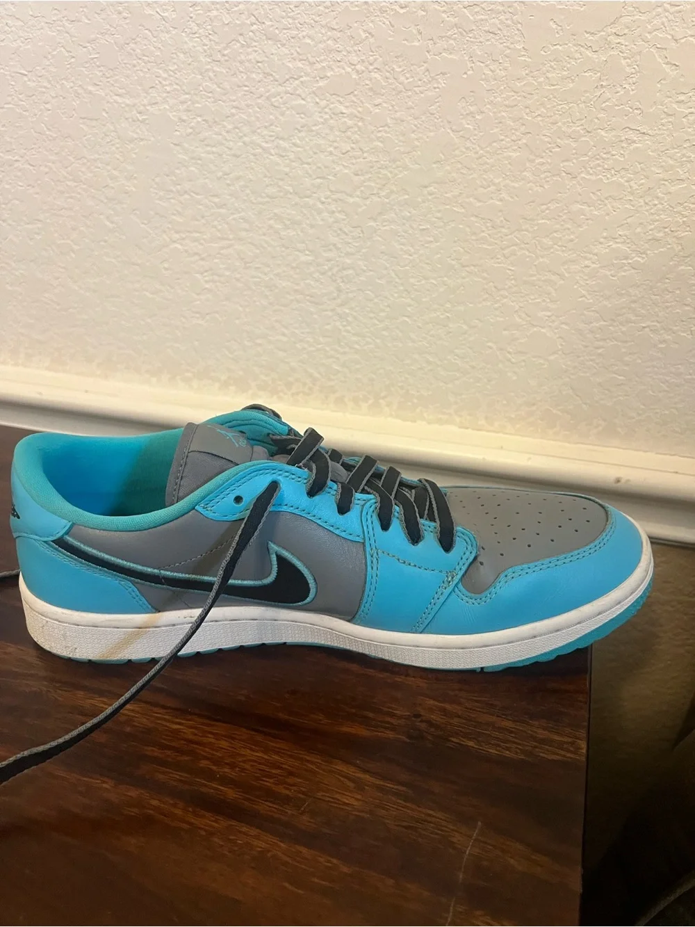 Jordan Men’s Low Top Sneakers in Gray & Teal